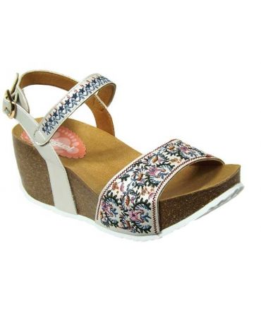 Desigual sandales compensées White Flowers - 74HSWC9 blanc