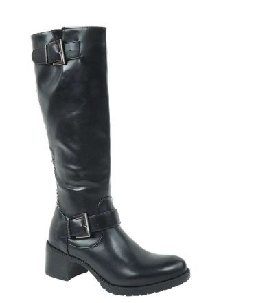 Bottes style motarde Chattawak Pénélope noir | Nouveauté automne hiver 2017-2018