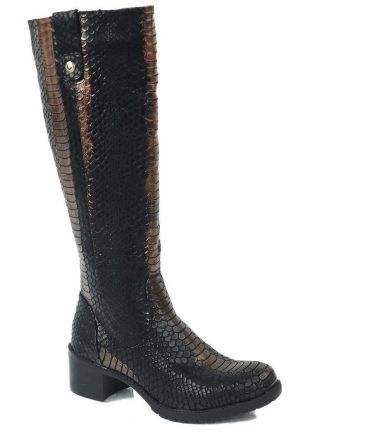 Bottes imitation croco Chattawak Perrine bronze