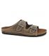 Inter Bios 0200 marron, sandales anatomique homme en cuir et liège bio