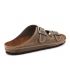 Mules anatomique pour homme en cuir et liège bio, Inter Bios 0200 marron