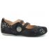 Fugitive Jaen noir, ballerine confort fermeture velcro