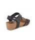 Sandale anatomique cuir InterBios 5338 noir | Nu pieds pieds sensibles