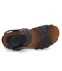 Sandale en cuir InterBios 5338 noir | Nu pieds confort