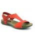 Sandale Inter Bios 4420 rouge en cuir naturel