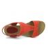 Inter Bios 4420 rouge sandale femme en cuir, semelle anatomique