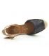 Kedzaro Antona irisé noir, sandale cuir et cordes nouveauté