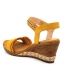 Fugitive Isily sandale talon compensée jaune pour femmes