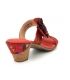 Mules femmes Laura Vita Bettino 17 rouge, sandale talon fermée par scratch