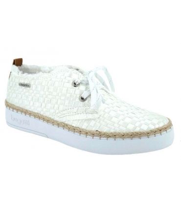 Basket style espadrille Bugatti Fergie Evo blanc satin