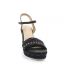Kaporal Tali noire, sandale à talon compensé pour femme