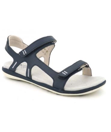 Sandale femme Tbs Raniah Marine, nu pied avec scratch