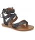 Sandale Chattawak Java noir, entre doigts brides croisées