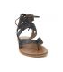 Sandale Chattawak Java noir, nu pieds lacet pour femmes