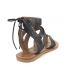 Sandale femmes Chattawak Java noir, fermeture lacet arrière
