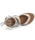 Chattawak Java argent, sandale entre doigt + lacets