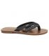 Tongs femmes Les P'tites Bombes Petra noir + clous