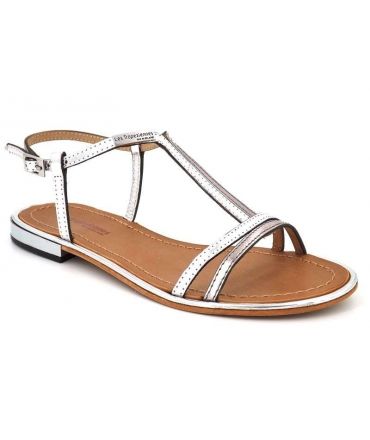 Sandale femme Les Tropéziennes Brune argent | Nouveauté nus pieds