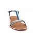 Spartiate Les Tropéziennes par M Belarbi brune bleu multi, nouveautés chaussures femmes