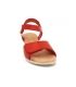 Nu pieds petit compensé Kaola 450 rouge, sandale spéciale pieds sensibles