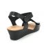 Sandale + velcro Kaola 450 noir, spécial pieds sensibles pour femmes