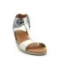 Nu pieds cuir Kaola 445 Cap/Ben blanc, sandale femme aspect serpent