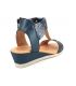 Sandale cuir Kaola 445 Cap/Ben bleu, fermé par zip