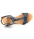 Sandale cuir bride salomé Kaola 445 Cap/Ben bleu