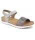 Sandale confort Inblu OF062E14 gris + strass pour femmes