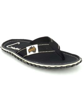 Tong Gumbies Islander Black | Nus pieds toile unisex original