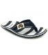 Tong toile Gumbies Islander Deck Chair | Flip Flop rayé blanc et bleu