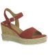 Nu-pied compensée pour femmes Marco Tozzi 28337-22, sandale tige en cuir