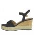Nu-pied compensée pour femmes Marco Tozzi 28337-22, sandale tige en cuir