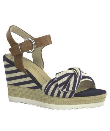 Sandale, espadrille compensée Marco Tozzi 28706-22 bleu
