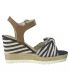 Sandales à talon compensé Marco Tozzi 28706-22 bleu, nu pieds femmes plateforme
