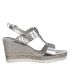 Sandale compensée Marco Tozzi 28709-22 argent, nouvelle collection chaussures femmes