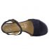 Nu pied en cuir confortable Marco Tozzi 28724 22 bleu marine