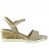  Marco Tozzi 28724 22 beige, sandale plateau compensé souple et confortable