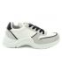 Baskets femmes Chattawak Astragale blanc, talon compensé