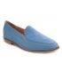 Mocassin femme Fugitive Huron cuir nubuck bleu