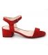 Lpb Shoes Peggy, sandale petit talon rouge