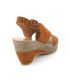 Lpb Shoes Lalie camel, sandale plateforme pour femmes