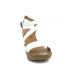 Lpb Shoes Maelle blanc sandale à plateau compensé
