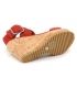 Nouveauté, Chattawak lady rouge, sandale à talon compensé mode