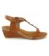 Sandales compensées Lpb Shoes Mila camel