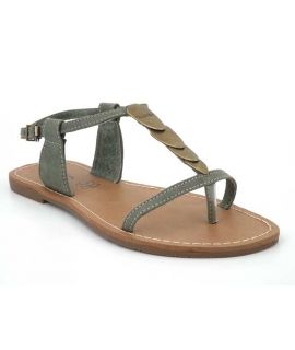 Sandales plates Lpb Shoes Pepita kaki