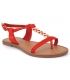 Sandale Lpb shoes Petunia rouge avec bijoux