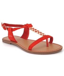 Sandale Lpb shoes Petunia rouge avec bijoux