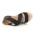 Fugitive Akto noir, nus pieds femmes type confort