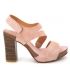 Kaola 6530 nu pieds femmes rose irisé, fermeture scratch